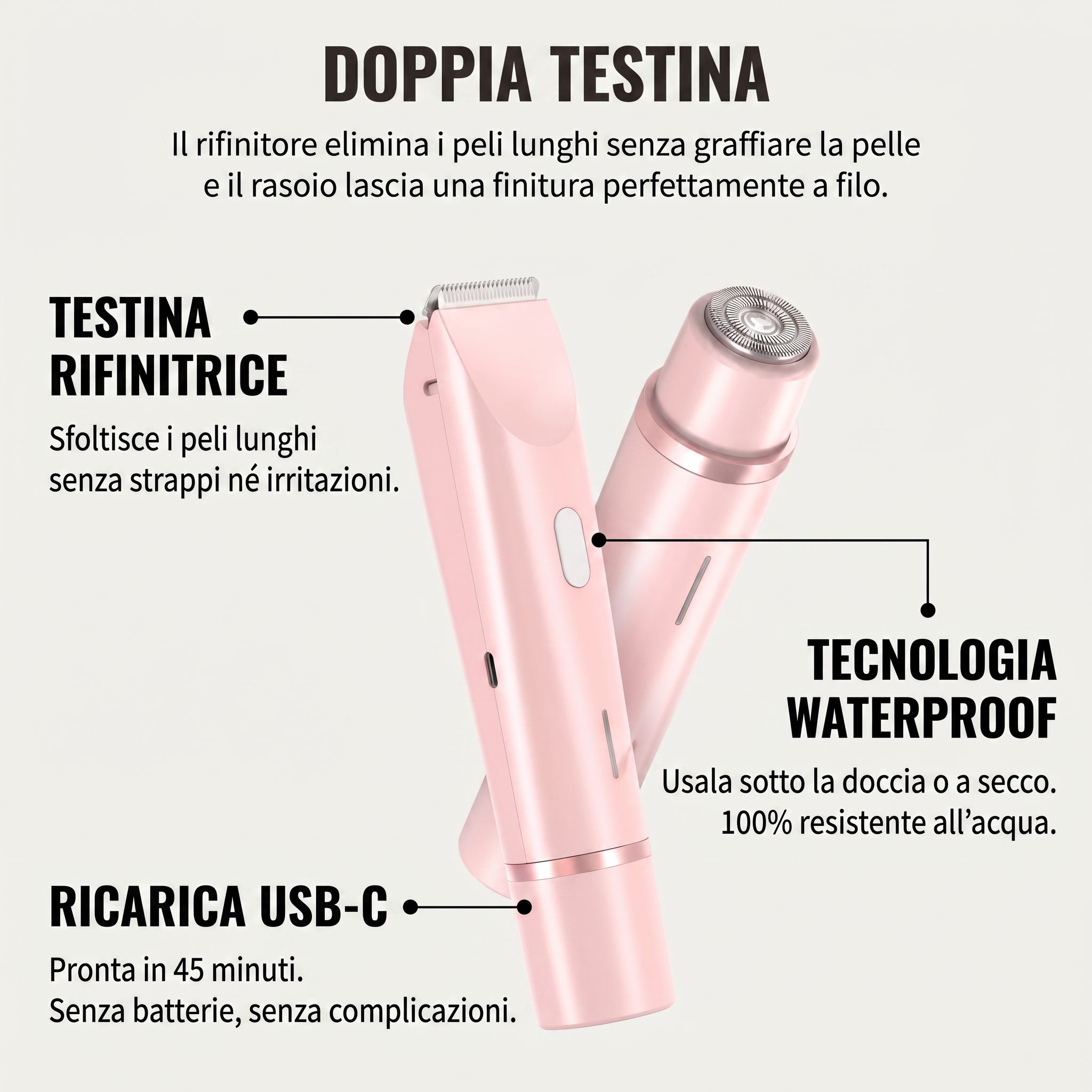 Rasoio 2 in 1 per Bikini e Corpo Fioria™